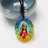 Colored Glaze Necklace - Faith is pure as crystal - BGCOPPER