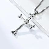 Bone Cross Pendant Necklace - Best Gift for Pet Lovers - BGCOPPER