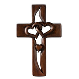 Bgcopper Intertwined Hearts Wooden Cross - Best Saint Valentine's day Gift - BGCOPPER