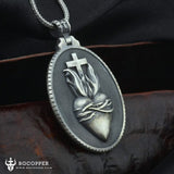 Sacred Heart Medallion Necklace - BGCOPPER