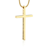 Philippians 4:13 Cross Pendant Strength Bible Verse Stainless Steel Necklace - BGCOPPER