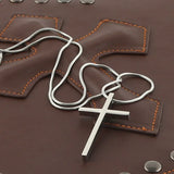 Philippians 4:13 Cross Pendant Strength Bible Verse Stainless Steel Necklace - BGCOPPER