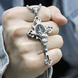 St. Benedict Exorcism Faith Cross Necklace - Perfect Religious Gift Choice - BGCOPPER