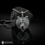 Pure Tin Bear Head Necklace - BGCOPPER