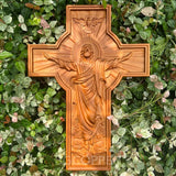 Ascension of Jesus wood carving cross - BGCOPPER