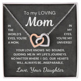 Gift for Mom from Daughter - Inseparable Hearts - Interlocking Hearts - BGCOPPER