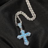 Stunning Diamond-Set Titanium Cross Necklace - BGCOPPER