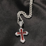 Stunning Diamond-Set Titanium Cross Necklace - BGCOPPER