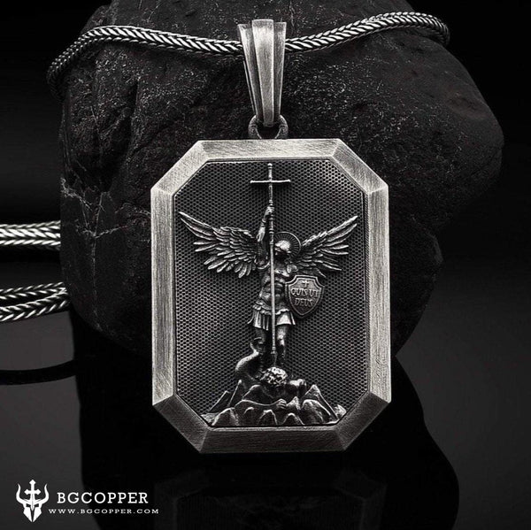 Archangel Saint Michael Amulet Necklace - BGCOPPER
