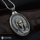 Pure Tin Virgin Mary Medallion Necklace - BGCOPPER