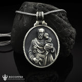 Christian Saint Joseph Medallion/The patron saint of fathers, pregnant women, immigrants, craftsmen, and engineers - BGCOPPER