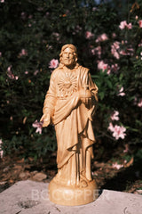 Sacred Heart of Jesus Statue Ornament, Christian Gift, Boxwood Hand Carving, Blessing of Jesus, Prayer Gift - BGCOPPER
