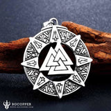 VALKNUT STAINLESS STEEL VIKING PENDANT - BGCOPPER