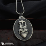 Sacred Heart Medallion Necklace - BGCOPPER