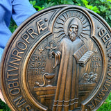 Saint Benedict Double Side Tabletop Plaque - BGCOPPER