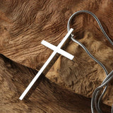 Philippians 4:13 Cross Pendant Strength Bible Verse Stainless Steel Necklace - BGCOPPER