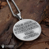 ST.Michael Archangel Stainless Steel Necklace,the patron Saint of law enforcement - BGCOPPER