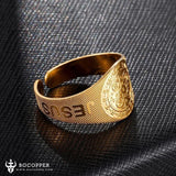 Devil-chasing Medal Adjustable Ring,Inspire and empower you - BGCOPPER
