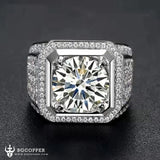 One Carat Super Luxury Moissanite Diamonds Men's Ring - BGCOPPER