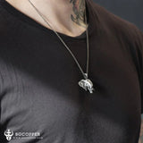Pure Tin Geometric Elephant Head Necklace - BGCOPPER