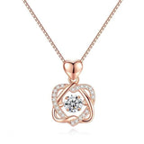 BEATING HEART STRELLING SILVER NECKLACE - BGCOPPER