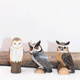 Hand Carved Painted Owl Figurines,Home Decor sculpture ornaments - BGCOPPER