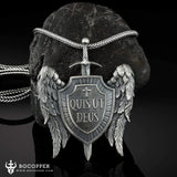 St Michael's Archangel Shield Necklace,The Patron Saint of Paratrooper Police Military Paramedic Fireman - BGCOPPER