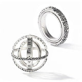 Handmade Astronomical Sphere Silver Ring (With A Free Chain) - BGCOPPER