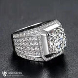One Carat Super Luxury Moissanite Diamonds Men's Ring - BGCOPPER