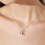 Cardinal Heart Pendant Necklace - BGCOPPER
