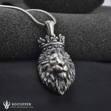 Pure Tin Relief Lion King Necklace - BGCOPPER