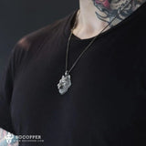 Pure Tin Angry Alpha Wolf Head Necklace - BGCOPPER