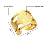 Saint Benedict Open Adjustable Ring - BGCOPPER