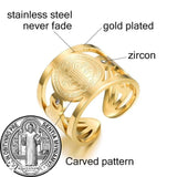 Saint Benedict Open Adjustable Ring - BGCOPPER