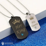 "His Queen, Her King" Couple Necklace - BGCOPPER