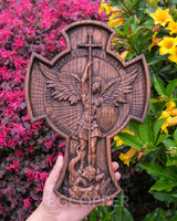 Archangel Michael Wood Art Decor - Birthday gifts, Housewarming gift choice - BGCOPPER