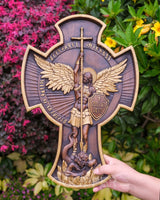 Archangel Michael Wood Art Decor - Birthday gifts, Housewarming gift choice - BGCOPPER
