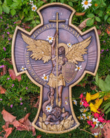 Archangel Michael Wood Art Decor - Birthday gifts, Housewarming gift choice - BGCOPPER
