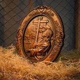 Jesus Agony in the Garden Wood Carving, Home Wall Religious Pendant Decoration - BGCOPPER