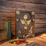 Bgcopper Archangel Michael Square Wooden Icon Religious Gifts - Best Wood Carving Wall Decor - BGCOPPER