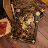 Archangel Michael natural solid wood religious wood carving - The Holy Sword Slays Demons - BGCOPPER