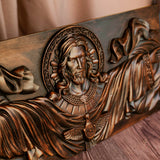 22.75" Jesus Christ, Holy Spirit Wood Carved - BGCOPPER