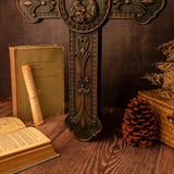 Wooden crucifix of the Virgin, Virgin Mary, Baby Jesus, religious wooden icon, wall crucifix, wall decoration - BGCOPPER