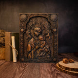 Our Lady of Perpetual Help Wood Carving Wall Decor Gift - BGCOPPER
