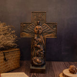 Christmas cross, Nativity cross,Joy to the world wood carving- best Christmas gift - BGCOPPER