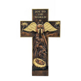 Christmas cross, Nativity cross,Joy to the world wood carving- best Christmas gift - BGCOPPER