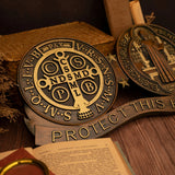 St. Benedict's Exorcism Medal Christian Wall Plaque - Best Christmas Gift - BGCOPPER