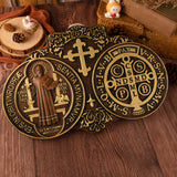 St. Benedict's Exorcism Medal Christian Exorcism Plaque - Wall Decor - BGCOPPER