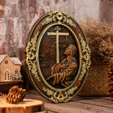 Jesus Agony in the Garden Wood Carving, Home Wall Religious Pendant Decoration - BGCOPPER
