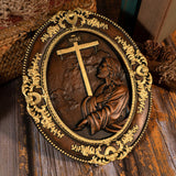 Jesus Agony in the Garden Wood Carving, Home Wall Religious Pendant Decoration - BGCOPPER